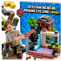 Magnetinės minecraft kaladėlės 184vnt