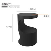 Iron Sofa Side Table for Living Room  Luxury Double-Layer Coffee Table Cylindrical Nightstand  Easy-Clean Bedside Cabinet gray