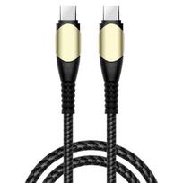 USB-C to USB-C Fast Charging Cable 60W for Samsung Galaxy A56 A55 A25 A15 A05s A35 - Nylon 1 Meter Black