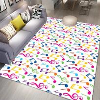 Music Area Rug Piano Keyboard Carpet Non Slip Musical Floor Mat for Home Living Room Bedroom Decor 40x60cm gray