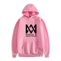 Marcus & Martinus Unisex Hoodis - Norvegijos dvyniai dainininkai Medium pink