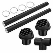 42/60/75mm Dyzelinio šildytuvo ventiliacijos žarnos spaustukų rinkinys Y formos dyzelinio šildytuvo vamzdis Automobiliui Sunkvežimiui Mikroautobusui Kemperiui 42mm black