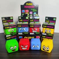 Cube Squeeze Toy Funny Expression Emoji Squishy Fidget Toy Super Solid Squish Stress Relief Squeeze CubeA gift to relieve stress gray