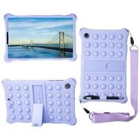 Case for Lenovo Tab M10 FHD Plus 10.3 3rd Gen TB125FU HD TB-X306F 10.1 P11 TB-J606F M8 Silicone Bubble Cover with Strap & Pen TB-X606F TB-X606X violetinė
