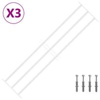 Window Security Grille with 3 Horizontal Bars 3 pcs 93 174 cm