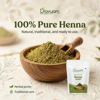 Dravyam Herbals Henna & Indigo Powder Combo (85g Each) – 100% Natural Hair Color for Black & Deep Brown Shades, Chemical-Free Herbal Hair Treatme beige