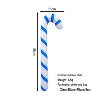 Outdoor Christmas PVC Inflatable Ball & Candy Cane Pendant Decoration white