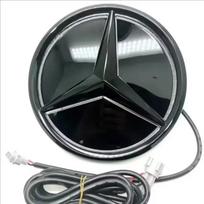 Car Front Grill Logo For Mercedes Benz Light mirror face LED Badge W205 W218 W207 W176 W212 Emblem Luminous Decorative Light1 blue light