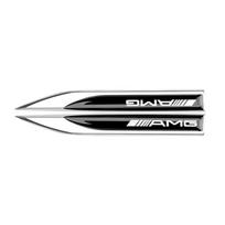 Benz amg 2pcs 3D Metal Car Fender Side Wing Emblem Badge Sticker JSYZB-DJ-AMG For Mercedes benz AMG W212 W176 CLA CLS Interior Mouldings