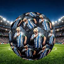 Lionel Messi Print Size 5 Soccer Ball, PU Wear Resistant Football for Match Training and Daily Practice, Birthday Gift for Soccer Fans Size 5