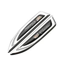 2pcs Car Side Fender Emblem Sticker for Cadillac ATS QW34 BLS CT4 CT6 CTS ESCALADE STS XLR XT4 XT5 XTS SLS Logo Badge