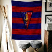 Mks Pogoń Szczecin Wall Tapestry Aesthetic Wall Hanging Printed Fabric Blanket Decorative Tapestries for Bedroom Living Room Home Decor 100cm x 150cm red