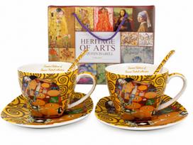 Klimt Kiss Cups Set 2X250ml Porcelain Gift Queen Isabell