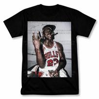 Michael Jordan Chicago Bulls Graphic T Shirt Vintage Style Basketball Fan Tee S gray