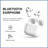 Air Pro 3 Active Noise Cancelling Wireless Earbuds TWS In-ear Bluetooth Headset 30H Total Playback IPX4 Sweat Resistant balta