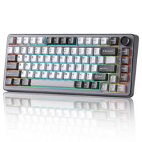 „Yunzii B75 White Rgb“ Mechaninė Klaviatūra, 75% Karštų Keičiamų Žaidimų Klaviatūra Su Rankenė, Dark Gray_Blue Grey Tactile