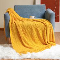 Knitted Blanket Sofa Blanket Blanket Office Air Conditioning Blanket Bedside Blanket Nap Blanket Small Blanket 127 * 152CM gray
