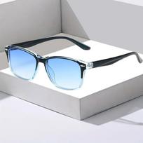 Non-polarized Fashion Ultra Light Sunglasses for Men Women Classic Square Plastic Driving Eyewear mėlyna