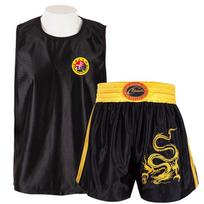Siuvinėtas Drakono Sanda Muay Thai Bokso ir Kovos Kostiumas Rinkinys S