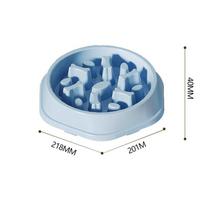 Non-Slip Double Bowl Slow Feeder for Small Dogs and Cats, Anti-Choke Design Tear-Resistant, Easy to Clean gray