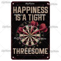Game Darts Metal Sign VIP Vintage Plaque Tin Sign Plate Wall Decor For Bar Club Art Painting Poster Gift 20x30cm（7.8x11.8inch） gray