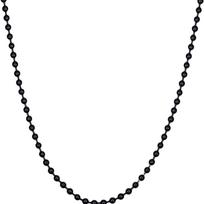 2,4MM-60CM Karoliai - Nerūdijančio Plieno Grandinėlė Vyriški ir Moteriški Karoliukų Kamuoliukų Karoliai 2.4mm-60cm juoda