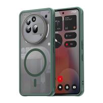Frosted Shield Shockproof Case For Nothing Phone 3A Pro Magsafe Magnetic Wireless Charging TPU Frame Hard Plastic Back Cover Nothing Phone 3A Pro žalia