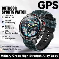 Popular Outdoors GPS Sports Smart Watch Men 1.43 inch AMOLED 30ATM IP69 Waterproof 540mAh Infrared Bluetooth Call  Compass Barometric SmartWatches