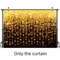 Premium Quality Photographic Backdrop Cloth With Glittering Gold Highlights Ideal For Festive Photography Characters) Gold yellow