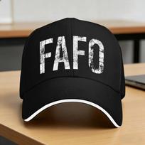 FAFO In Grunge Casual Baseball Cap Summer Trucker Hat Adjustable Running Hippie Snapback Cap Couple Women Fashion Baseball Caps One Size black
