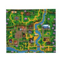 Stardew Valley Map Spring Knitted Blankets Flannel Farming Game Ultra-Soft Throw Blankets for Home Couch Quilt Breathable Size: 75*100cm, Weight: 280 GSM brown