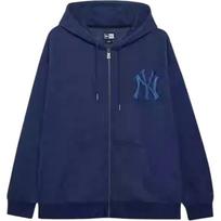New Era FW24 New York Yankees Logo Letter Hooded Long Sleeve Jacket Unisex jackets Dark-Blue 14177706 L blue