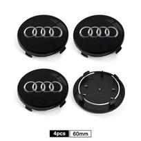 Audi 8Y 4 vnt. 60/61/68/69 mm Automobilio ratlankio centrinis dangtelis Apdailės detalės Audi Quattro S7 S8 S3 A1 A3 A4 A5 A6 A7 A8 Q2 Q3 Q5 Q7 Q8 black