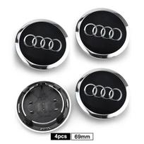 Audi 8Y 4 vnt. 60/61/68/69 mm Automobilio ratlankio centrinis dangtelis Apdailės detalės Audi Quattro S7 S8 S3 A1 A3 A4 A5 A6 A7 A8 Q2 Q3 Q5 Q7 Q8