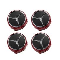4 vnt. 75 mm automobilio ratlankio centrinis dangtelis „Mercedes Benz“ logotipui A45 CLA45 C63 GLA45 G63 emblema Automobilio ratlankių dangteliai Apdaila A0004000900