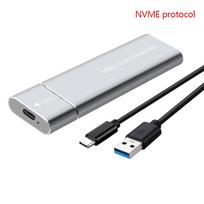 M2 Ssd Gaubtas Nvme Usb3.1 Išorinė Saugykla Hdd Dėklas 10Gbps Pcie Ssd Dėžutė Ngff Sata Ssd Diskas Kietasis Diskas Kompiuteriui Nešiojamam Kompiuteriui A4 white