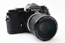 [USED] Nikon FE Black 35mm SLR Film Camera w. Ai Zoom-Nikkor 43-86mm f/3.5, Near Mint, From JAPAN