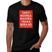 Tahiti Bora Bora Moorea Love Surf Pacific French Polynesia TShirt Sports Casual Short Sleeve Cotton Tee XL red