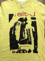 Alt-J Band T Shirt Mens Yellow Indie Rock Graphic Tee LARGE Unisex T-Shirt XXL