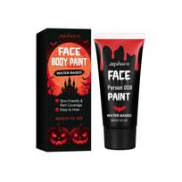 Zephoco Red Face & Body Paint - Festival-Ready, Non-Smudging, High-Definition Color black