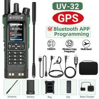 BAOFENG UV 32 Walkie Talkie Long Range GPS 10W Multi Band Wireless Bluetooth Programming Copy Frequency UV32 Ham Radio Camping EURO