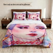 rumi Personalized Custom Name 3‑Piece Bedding Set Soft Duvet Cover Set For Bedroom Home Decor 140cmx210cm