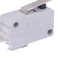 1Pc Kw3A-16A Coffee Machine Microwave Oven Door Micro Switch Normally Open Household Appliances Safety Limit Travel Switch pilka spalva