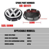 4pcs/set 56mm/65mm/66mm DJY45 Car Wheel Center Cap Hub Covers Badge Accessories For VW Volkswagen Golf 6N0601171 6CD601171 3B7601171 4PCS gray