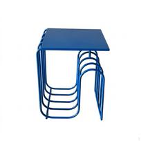 Minimalist Metal Side Table Small Areas Cylindrical Iron Space-Saving