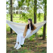 Canvas Hammock Chair Swing Outdoor Camping Garden Patio Double Person Heavy Duty With Steel Stand 2PersonCanvasHammockSolidWhiteNoStand