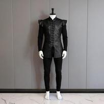 Jono Snowo Cosplay Kostiumas Sostų Žaidimai Viduramžių Riterio Liemenė Helovino Vaidmenų Žaidimas Juodas XS gray