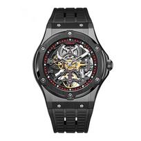 HAOFA Skeleton Automatic Mechanical Watch with Power Hollow Luminous Water Gift for Men Men's 80-Hour Reserve, Dial, Hands, Resistant, Gentleman's juoda