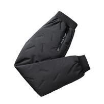 Boys Winter Fleece Lined Padded Pants Big Kids Warm Trousers 140cm pilka