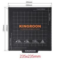 KINGROON Flexible Magnetic Heatbed 180x180/235x235mm 3D Printer Hot Bed Sheet A+B Soft Magnet Build Plate For KP3S KP5L Ender 3
